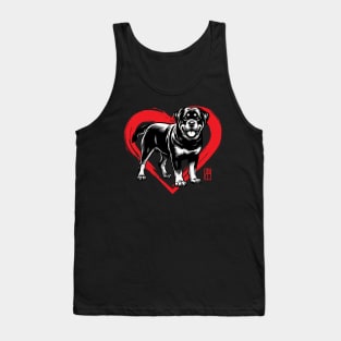 I Love My Rottweiler - I Love my dog - Intelligent dog Tank Top